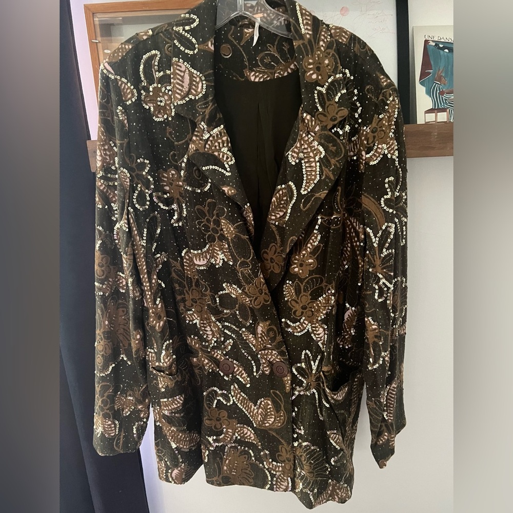 Free People sequin detail blazer. Large